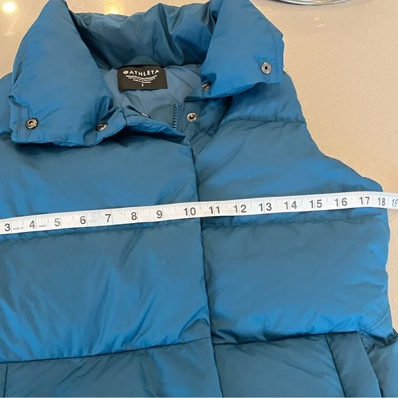 Athleta Downtown Puffer Vest Sardinia Blue Women's Size Small - Picture 6 of 10